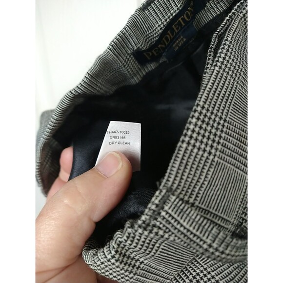 Pendleton Woman 12 Glen Checked Trouser Pants Lined 100 Virgin Wool USA - Picture 8 of 10